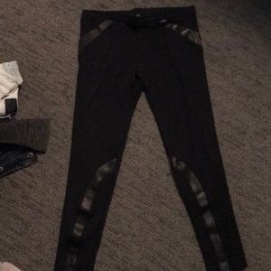 David Lerner spandex and faux leather jegging